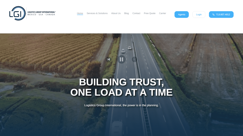 Logistics Group International screenshot
